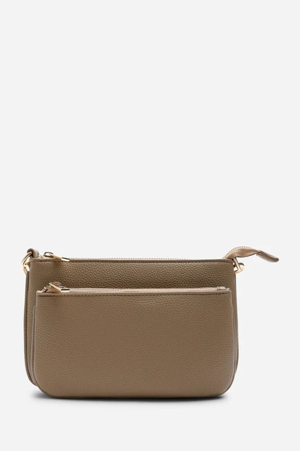 Bolso bandolera de doble cremallera en color camel – Maizob