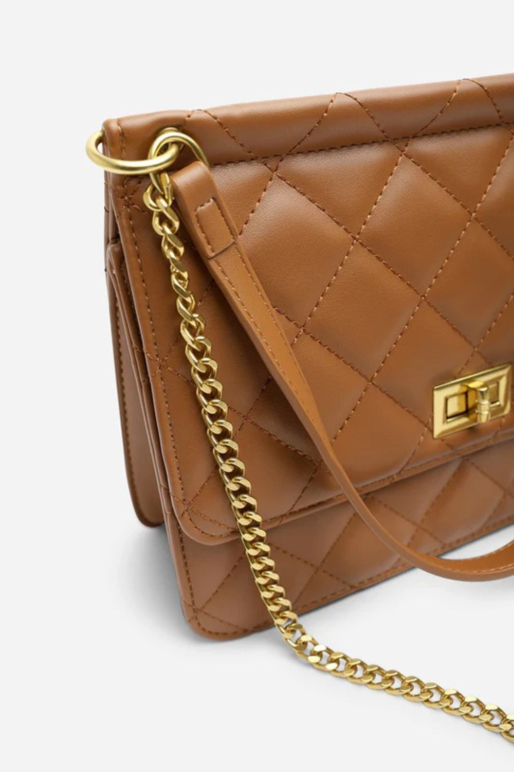 Bolso bandolera acolchado premium Maizob en color camel