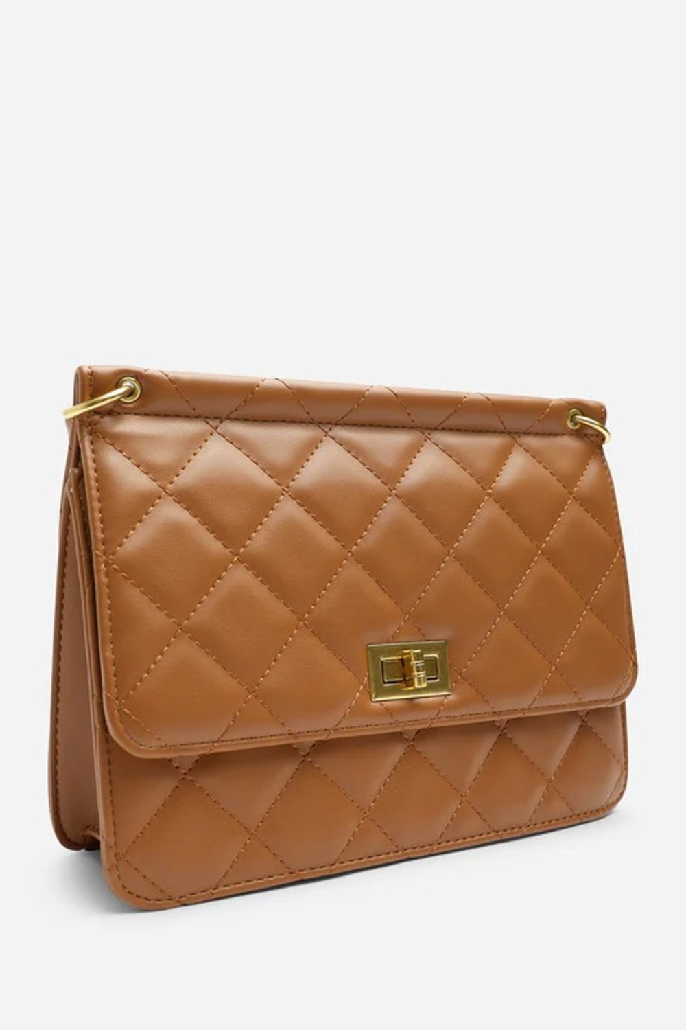 Bolso bandolera acolchado premium Maizob en color camel