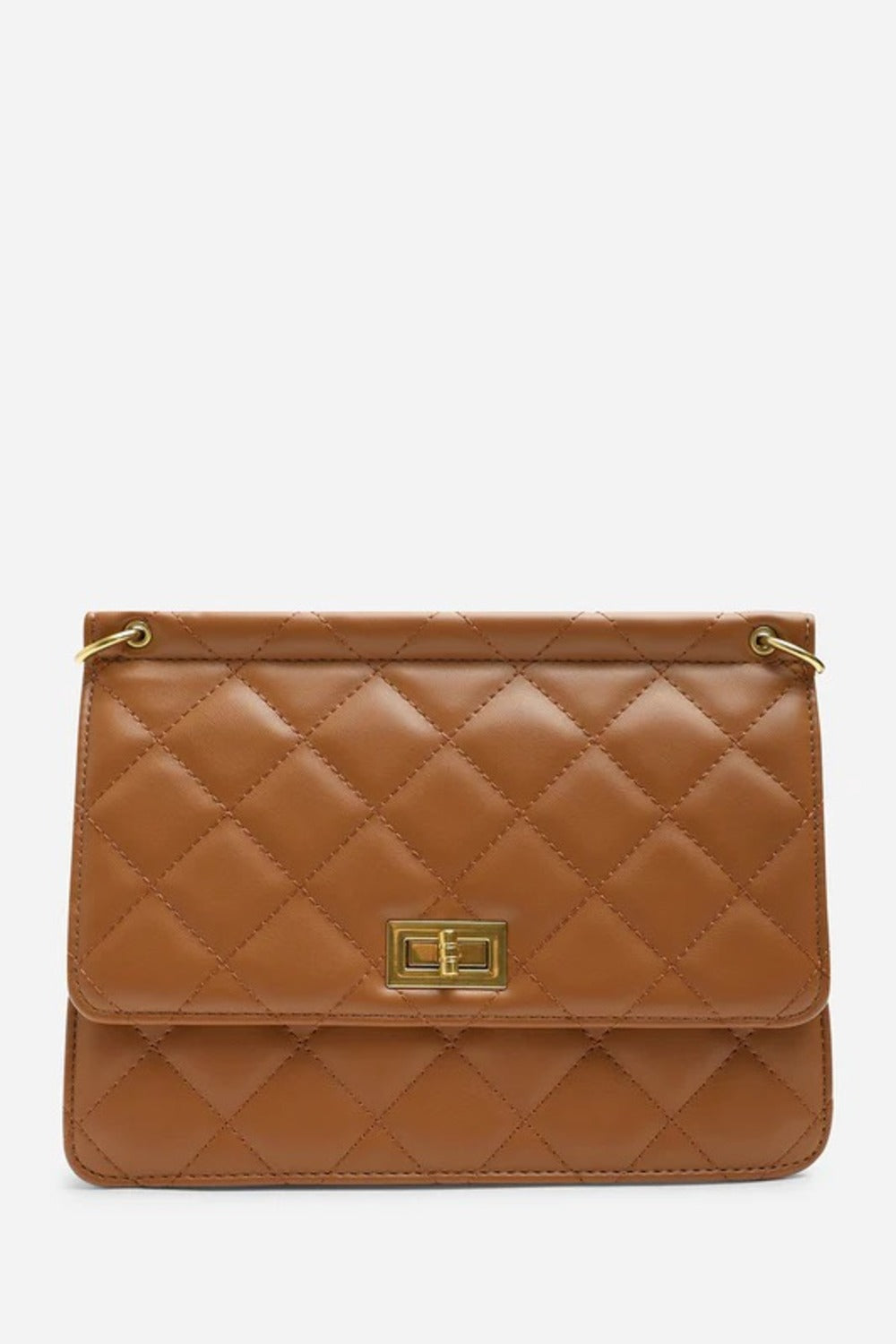 Bolso bandolera acolchado premium Maizob en color camel