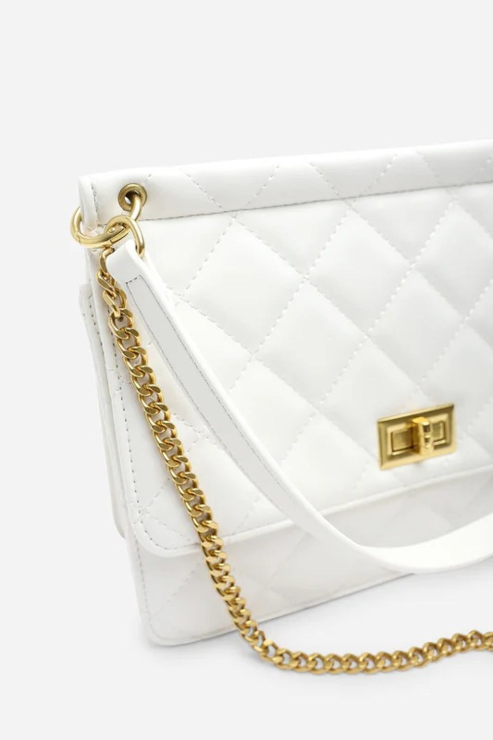 Bolso bandolera acolchado premium Maizob en color crema