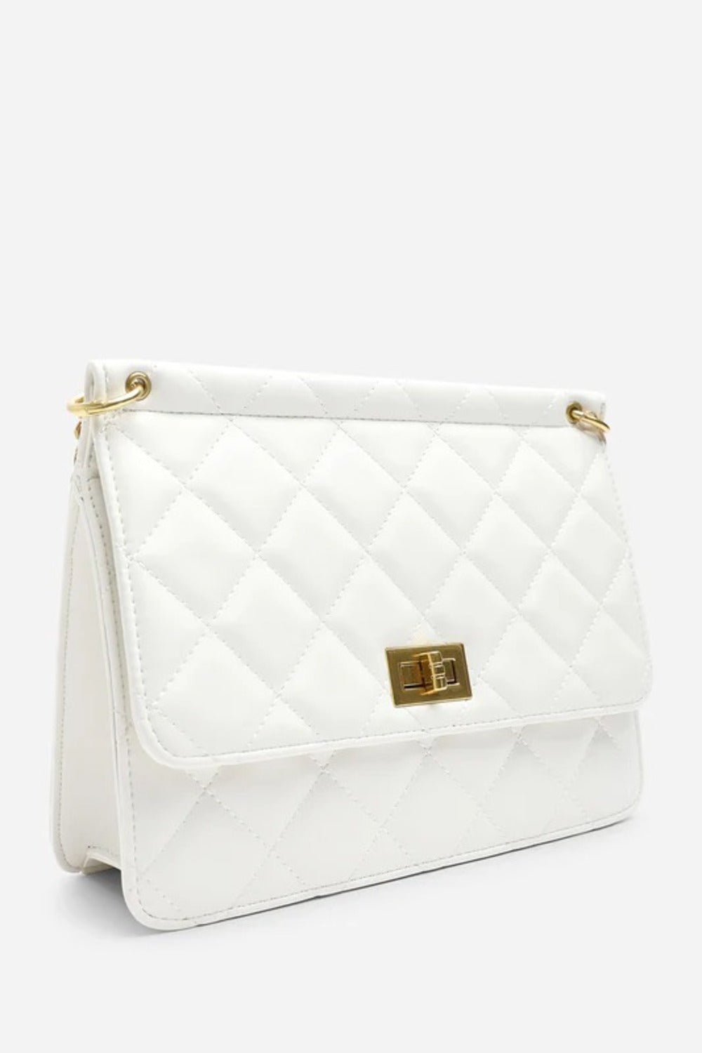 Bolso bandolera acolchado premium Maizob en color crema