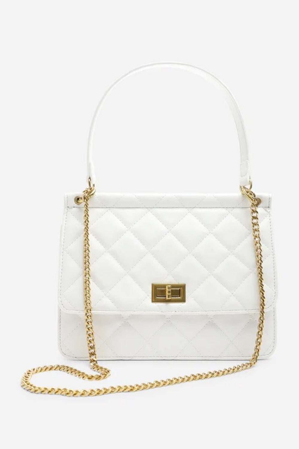 Bolso bandolera acolchado premium Maizob en color crema